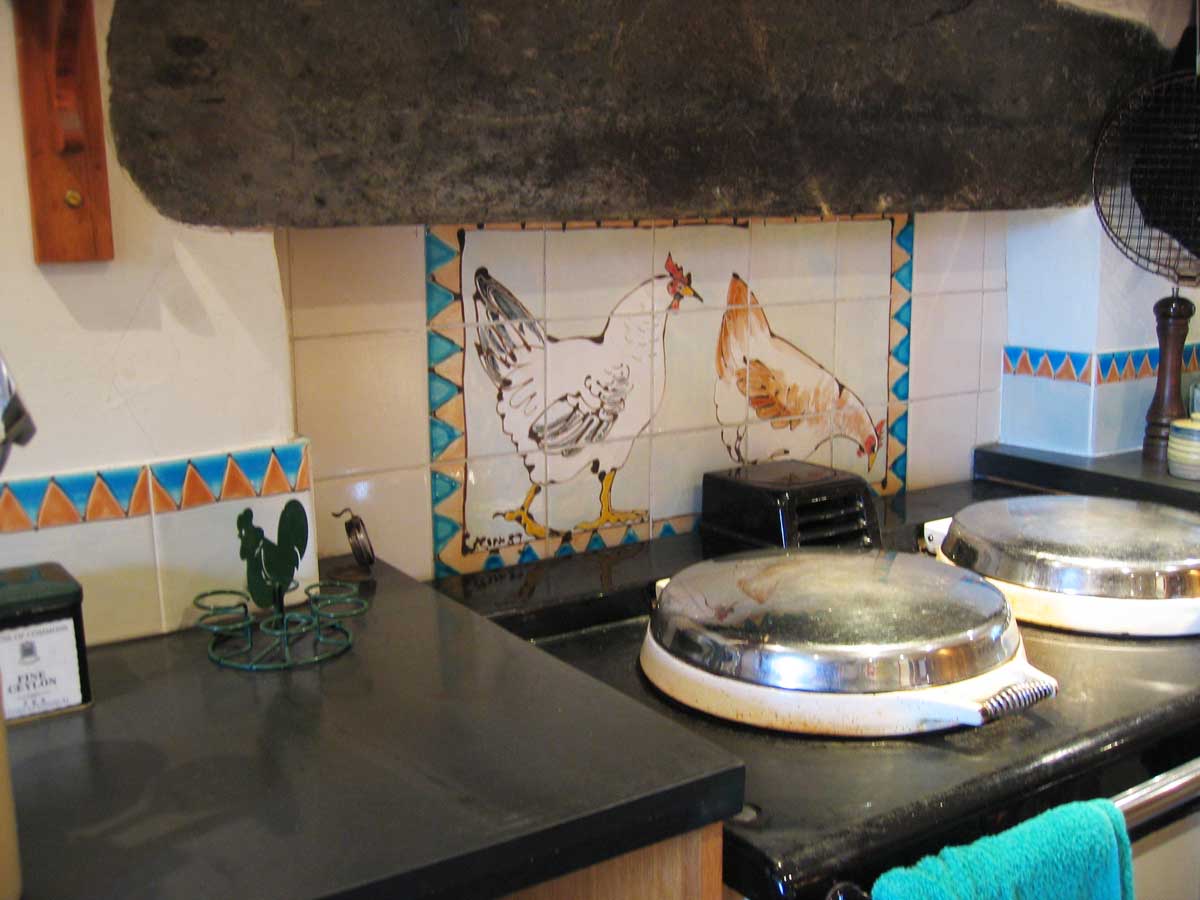 chicken kitchen tile panel