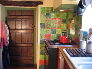 green man kitchen tiles