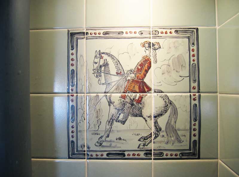 Dressage horses- kitchen tiles