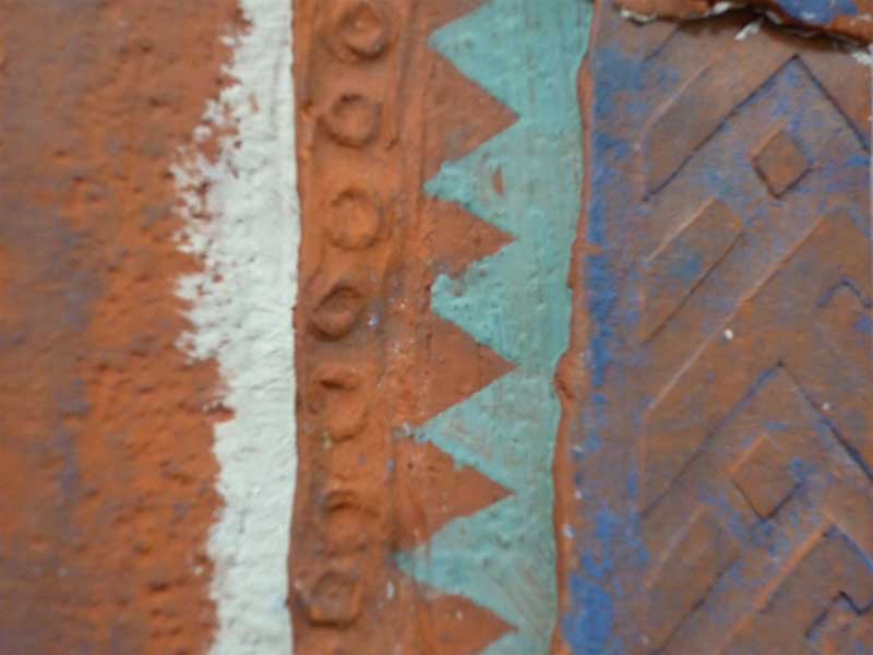 decorative red clay tiles