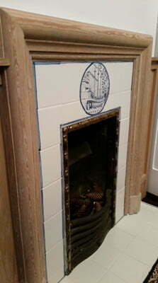 arts and crafts style fireplace