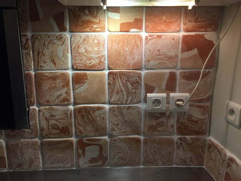 Agate ware kitchen tile panel